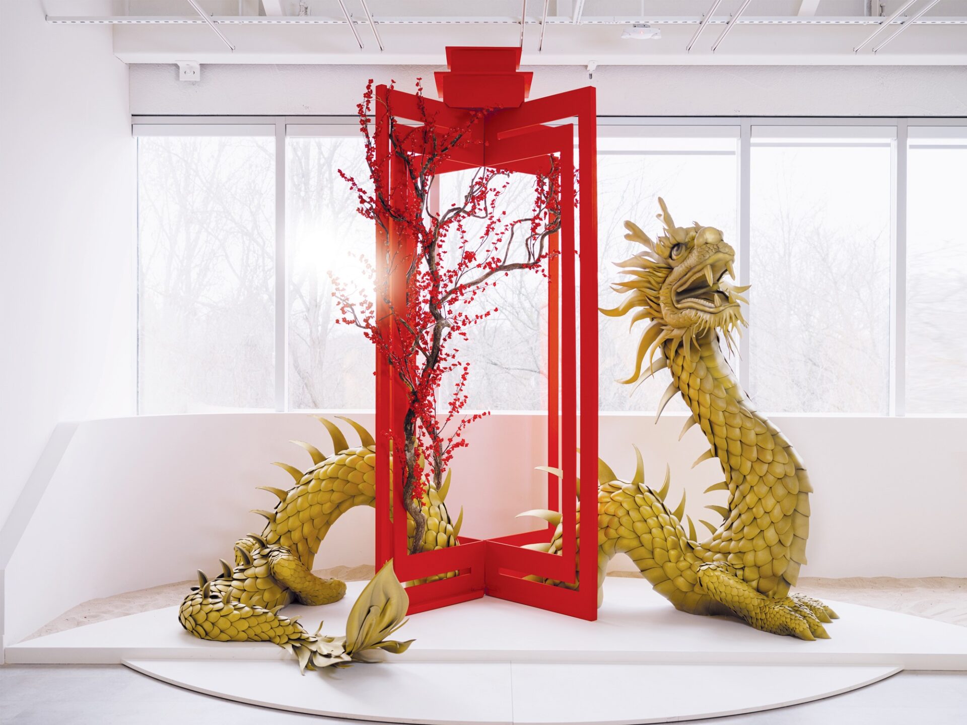 MonetStudios LunarNewYear GoldenDragon Installation