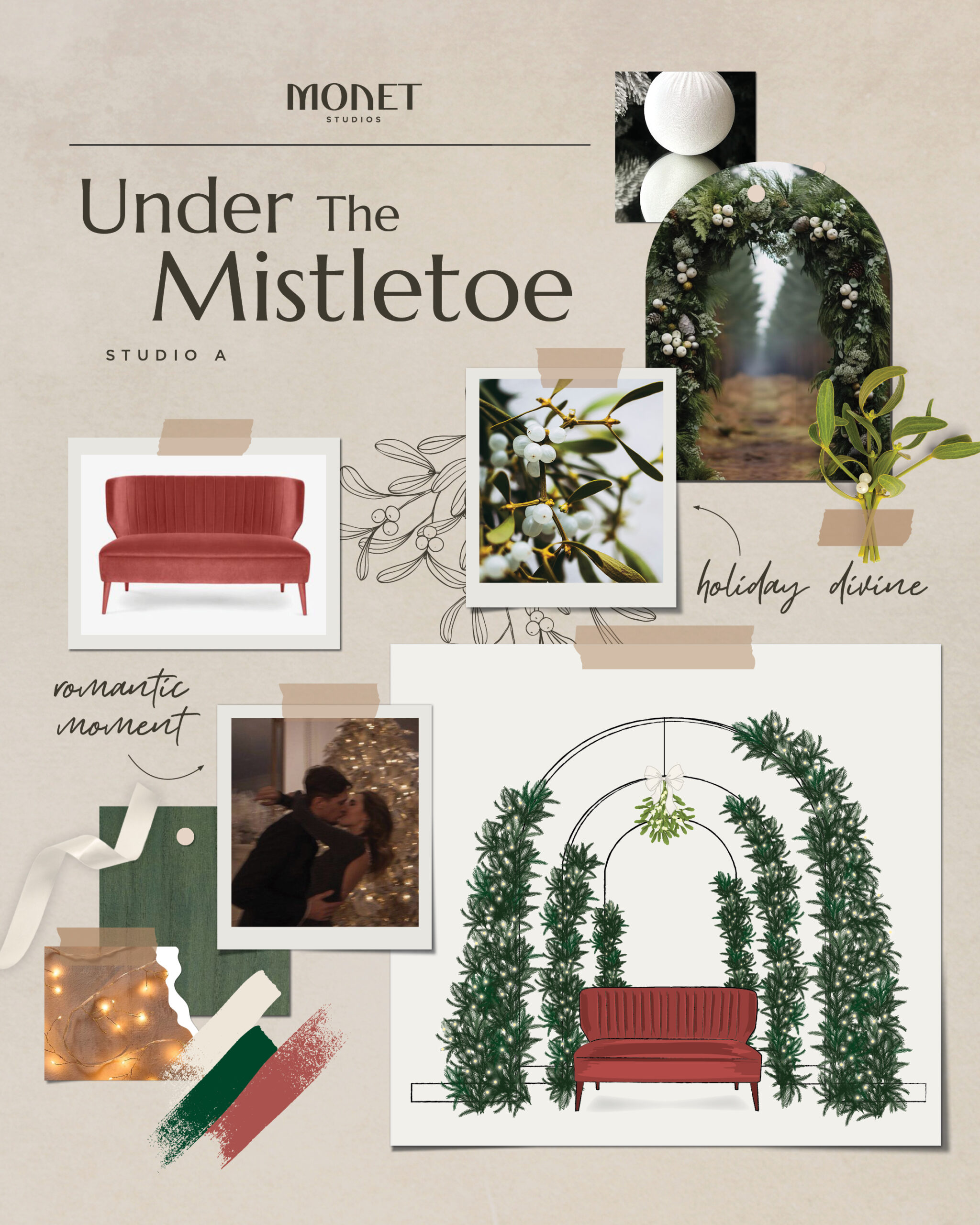 Monet HolidayMoodboard Under The Mistletoe 1 scaled